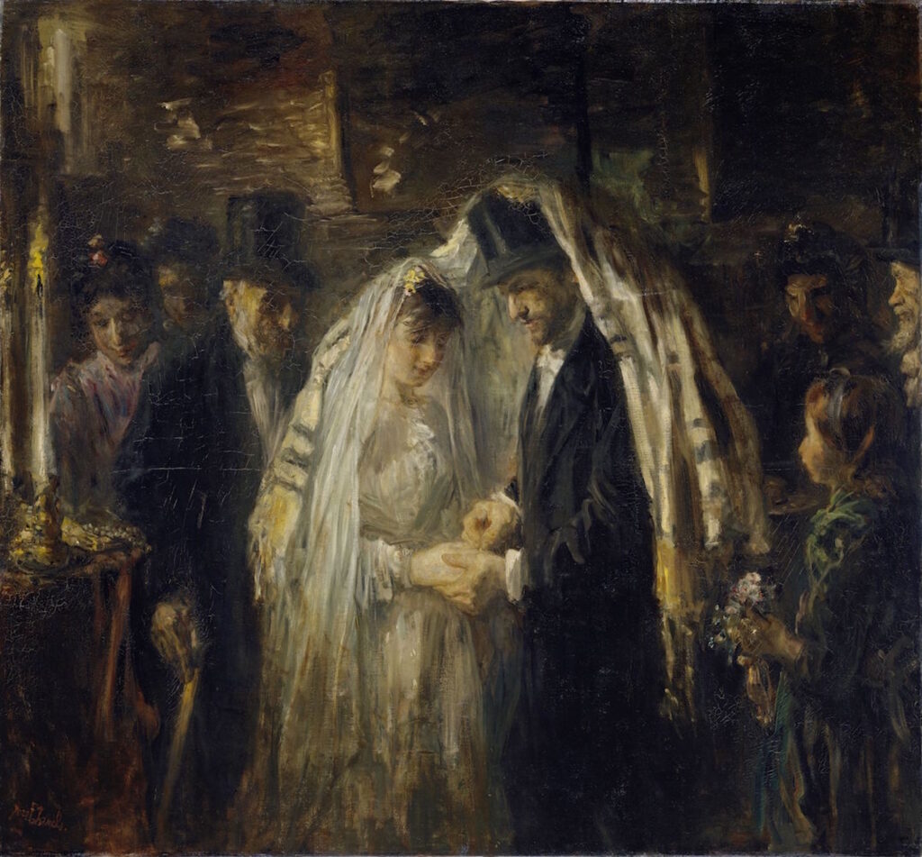 painting of jewish wedding ceremony 
