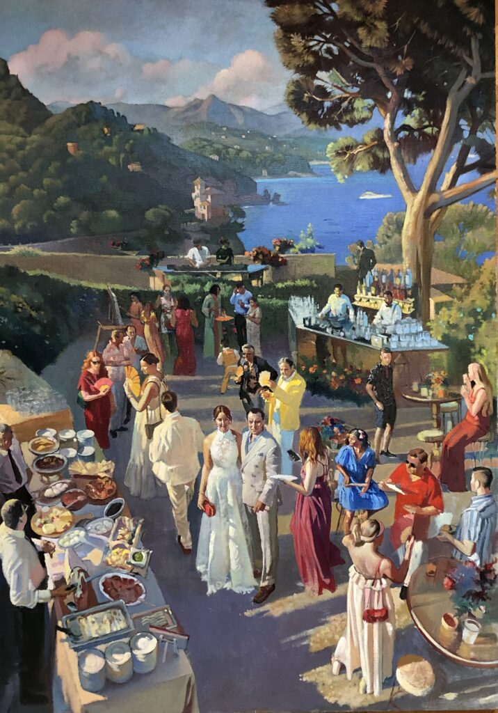 wedding painting at castello brown portofino italy