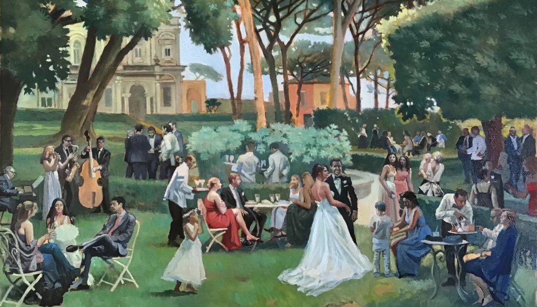Event Painting at Villa Aurelia Rome